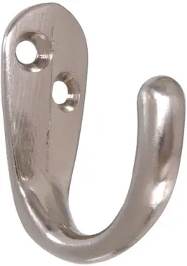 Single Satin Nickel Clothes Hook 1