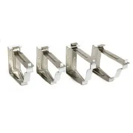 Snap Lok Fascia Bracket, White Aluminum, 5-In., 4-Pk. 1