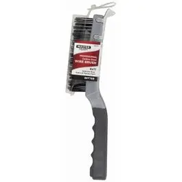 Soft Grip Carbon Steel Wire Brush With Scraper 1