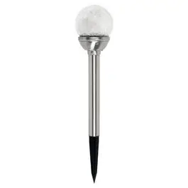Solar Crackle Ball Light, Stainless Steel, Color-Changing Led 1
