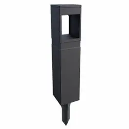 Solar Led Bollard Light, Black Plastic 1