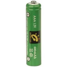 Solar Light Batteries, 600Mah Nickel Metal Hydride, Aaa, 2-Pack 1