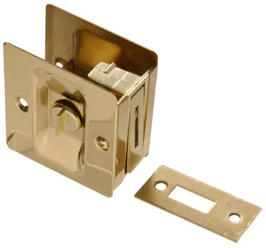 Solid Brass Pocket Dr Latch 1