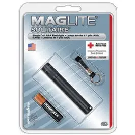 Solitaire Incandescent Flashlight, 2-Lumens, Black Aluminum 1