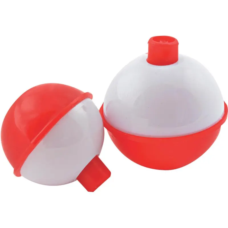 Southbend 1-1/2 In. Red & White Push-Button Fishing Bobber Float (2-Pack) 1