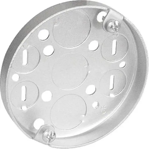 Southwire 3-1/2" Round Pan Box, 1/2" Deep - Drawn W/Conduit Ko's, Fixture Earss2-3/4" O.C. 1