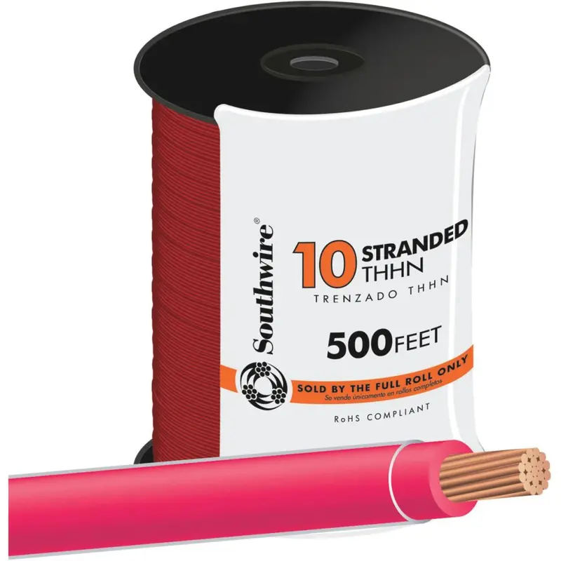Southwire 500 Ft. 10 Awg Stranded Red Thhn Wire 1