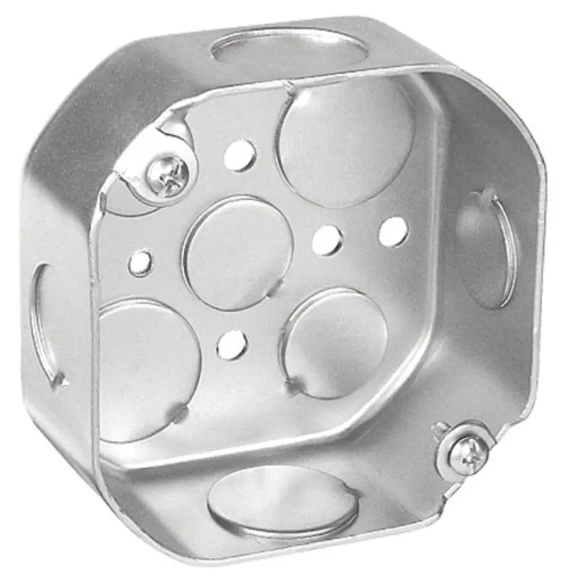 Southwire Octagon Box W/Conduit Ko's And Fixture Ears 1