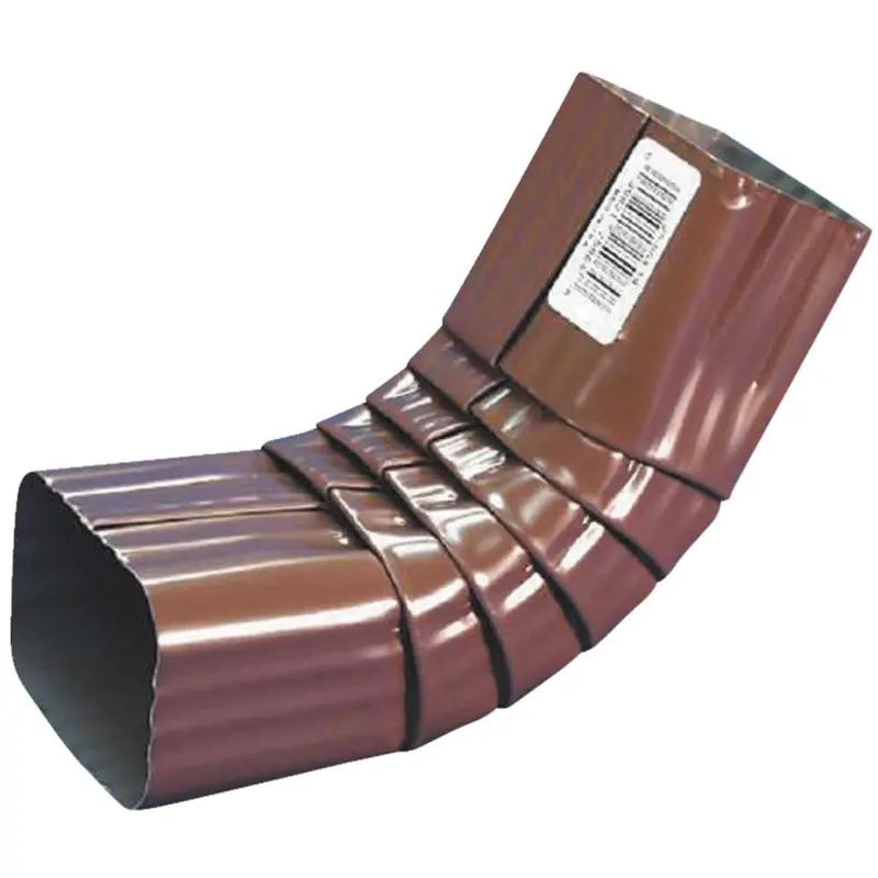 Spectra Metals 2 X 3 In. Aluminum Brown Front Downspout Elbow 1