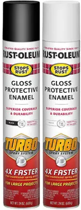 Spray Paint 24 Oz Bk Stop Rust Turbo 1