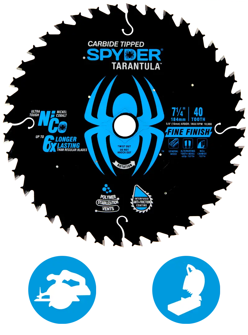 Spyder 40T Fine Finish Saw Blade 1
