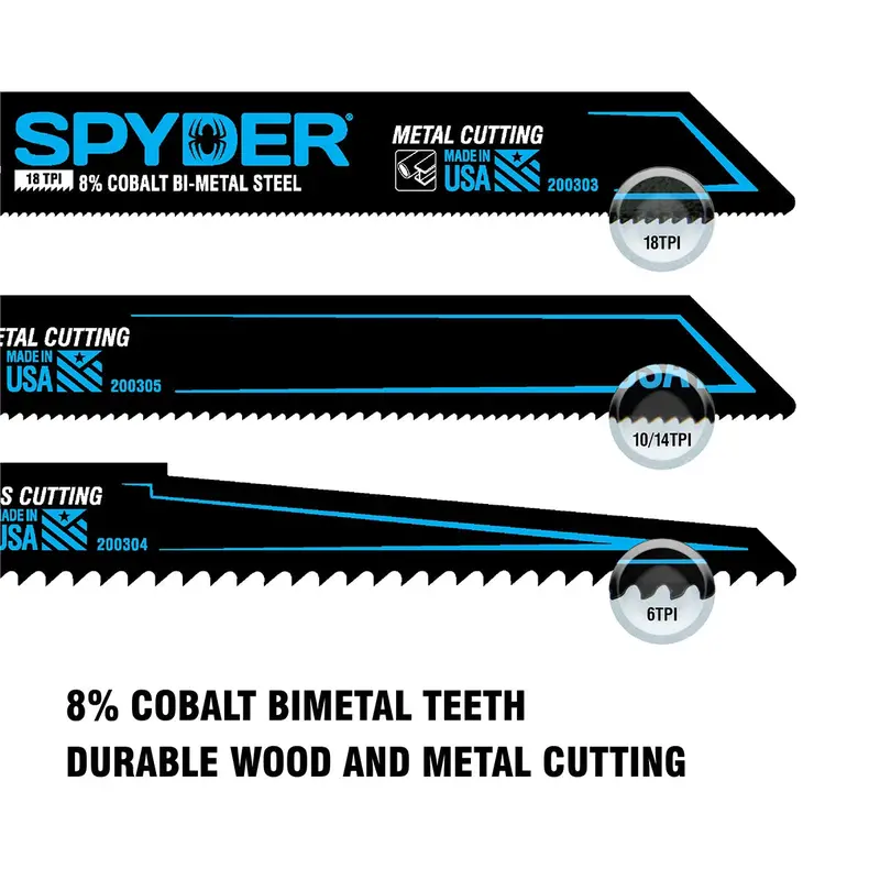Spyder Multi-Material Jig Saw Blade Kits And Set 1