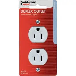 Standard Duplex Receptacle, 15-Amp, 125-Volt, White 1