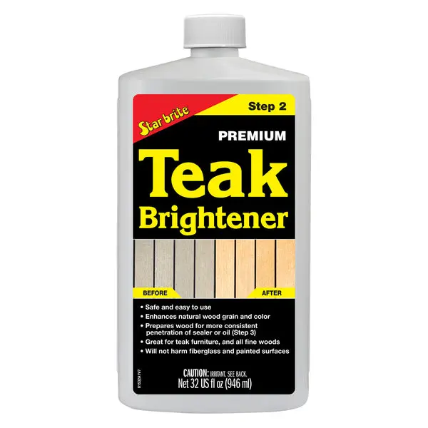 Starbrite Premium Teak Brightener - Enhances Natural Wood Grain 1