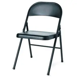 Steel Folding Chair, Black 1