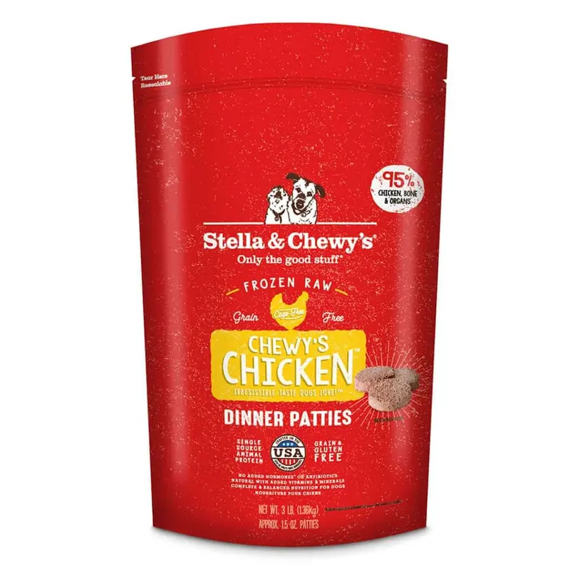 Stella & Chewy's Chewy’S Chicken Frozen Raw Patties Dog Food 1