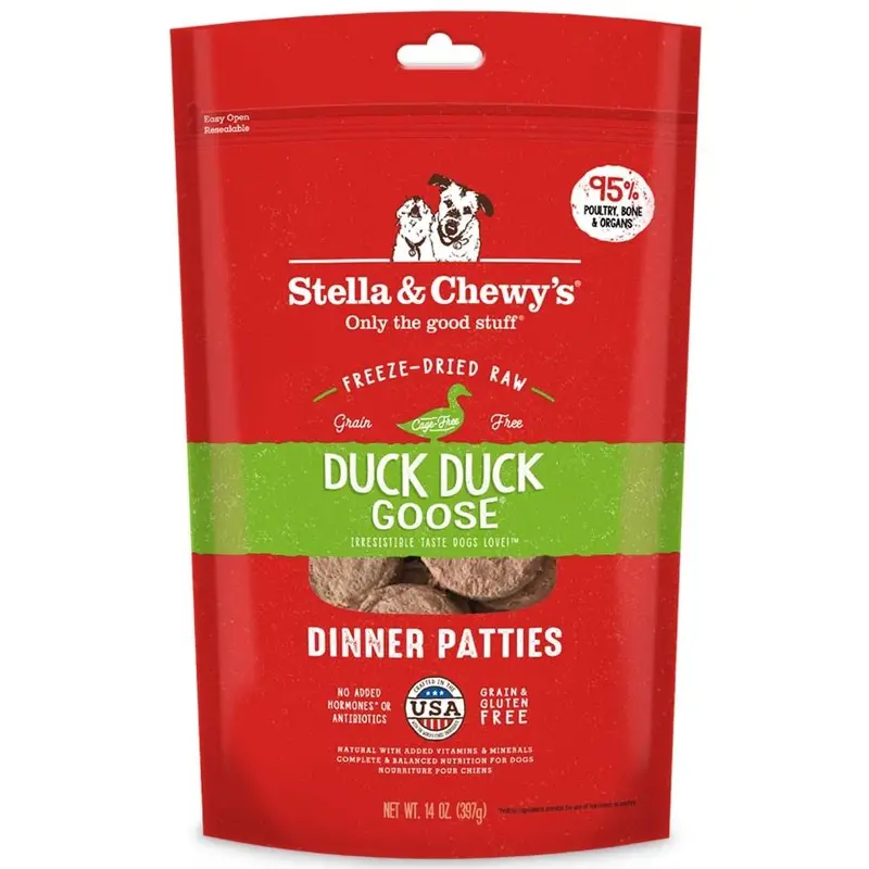 Stella & Chewy's Freeze-Dried Raw Dinner Patties For Dogs - Duck Duck Goose Recipe 1