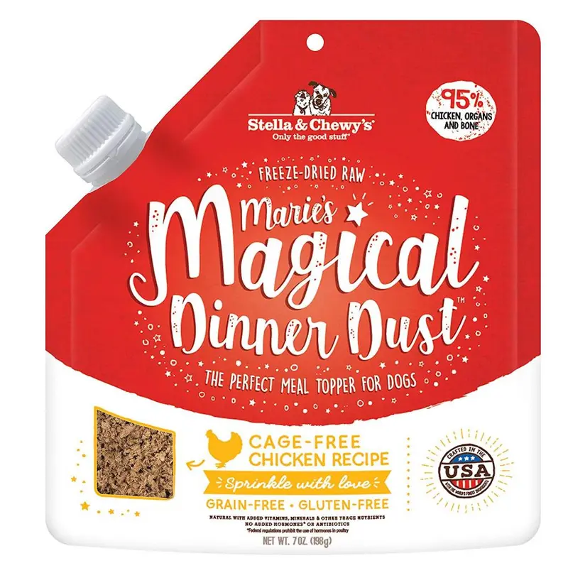 Stella & Chewy's Marie's Magical Dinner Dust Freeze-Dried Cage Free Chicken Recipe Dog Food Topper 1