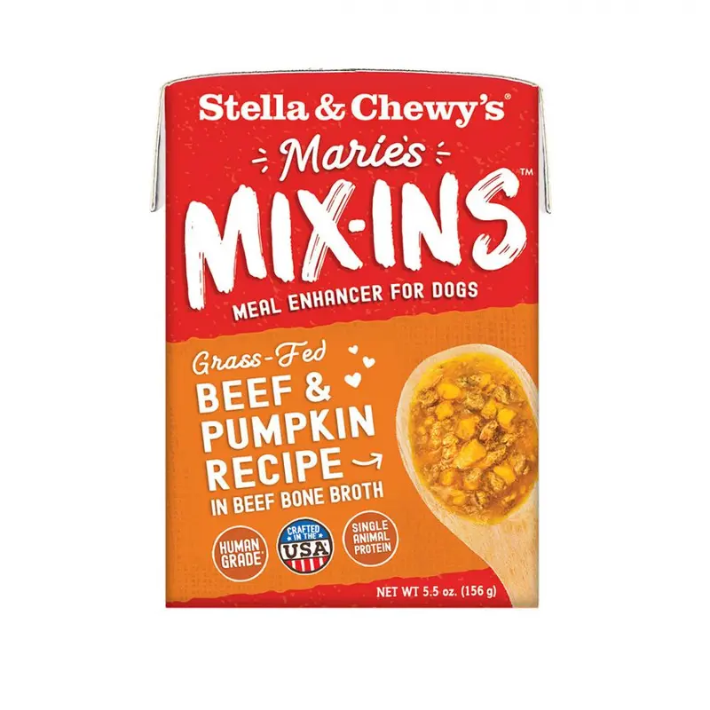Stella & Chewy's Marie's Mix Ins Grass Fed Beef & Pumpkin Food Topper 1