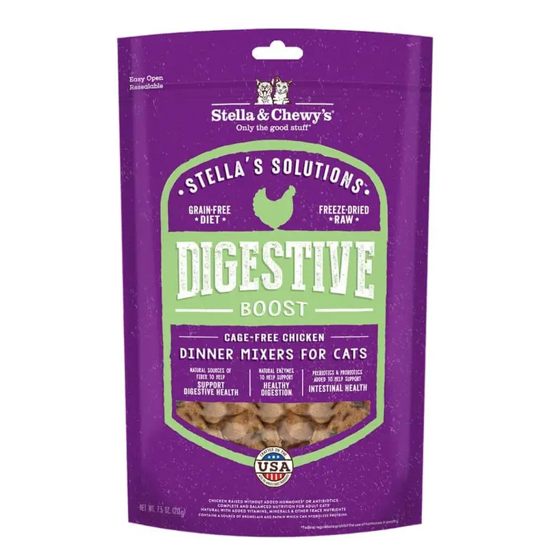 Stella & Chewy's Stella's Solutions Freeze-Dried Cat Chicken Recipe Dinner Morsels W/ Digestive Boost 1
