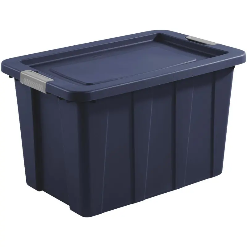 Sterilite Tuff1 30 Gal. Dark Indigo Latching Tote With Titanium Latches 1