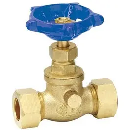 Stop Valve Plus Drain Cap, Lead-Free Brass, 1/2-In. Compression 1