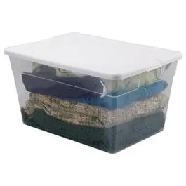 Storage Box, Clear, 56-Qt. 1