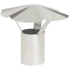 Stove Pipe Fitting, Galvanized Round Vent Cap, 5-In. 1