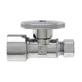 Straight Chrome Push Fit Valve, 5/8-In. Od , Quick Lock X 3/8-In. Od Compression 1