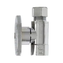 Straight Supply Stop Valve, Chrome, 3/8 X 3/8-In. 1
