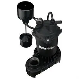 Sump Pump, Cast Iron & Zinc Construction, 1/3-Hp Motor, 4,200 Gph 1