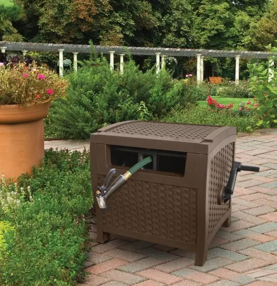 Suncast® 175 Ft. Slide Trak® Hose Hideaway® - Java 1