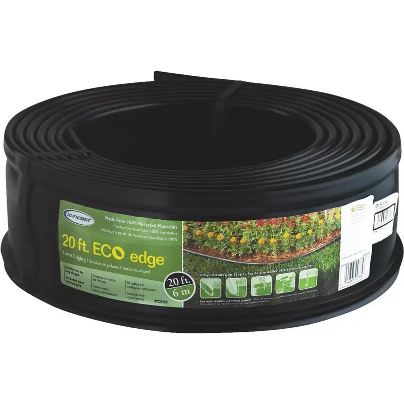 Suncast 5 In. H. X 20 Ft. L. Black Recycled Plastic Lawn Edging 1