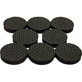 Surface Grip Pads, Self-Adhesive, Black, Round, 1-In., 16-Pk. 1