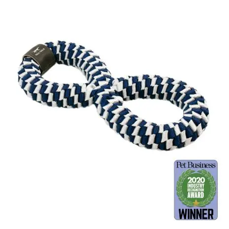 Tall Tails Navy Braided Infinity Tug Toy 1