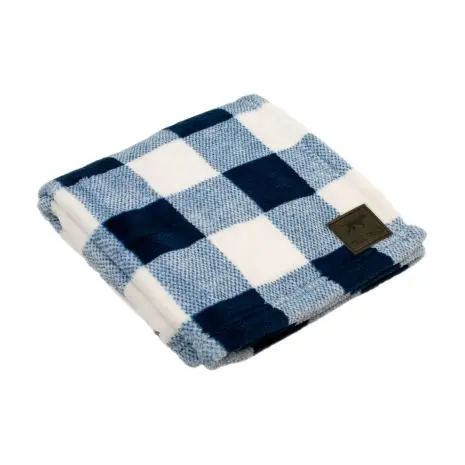 Tall Tails Navy Hunter's Plaid Dog Blanket 1
