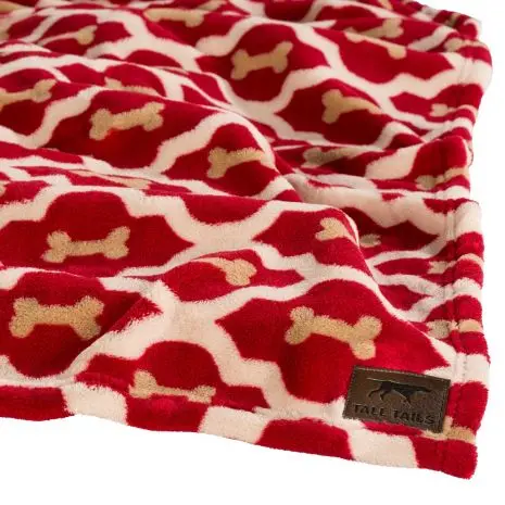 Tall Tails Red Bone Dog Blanket 1