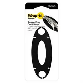 Tangle Free Cord Wrap, Black 1