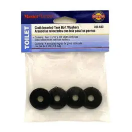 Tank Bolt Washers, Black, Rubber, 4-Pk. 1