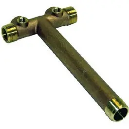 Tank Tee, Brass, 10 X 1-In. 1