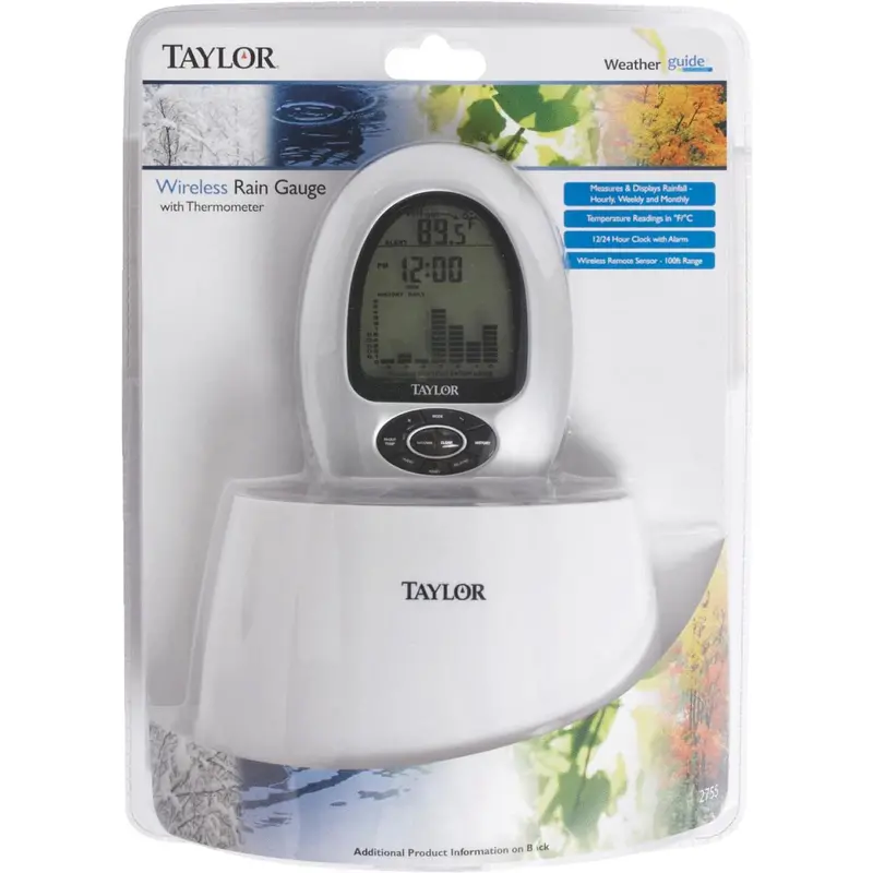 Taylor Wireless Rain Gauge & Thermometer 1