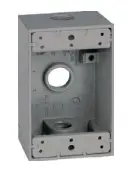 Teddico One Gang Outlet Box With 3 Threaded Outlets 1