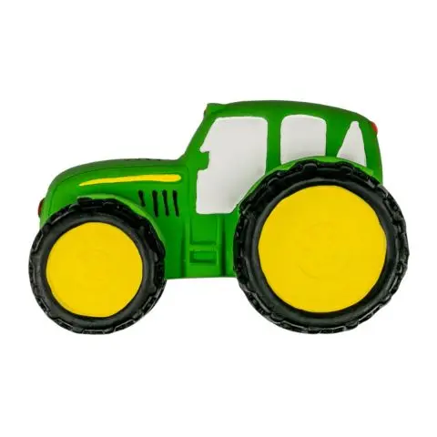 Territory Green Tractor Latex Squaker Dog Toy 1