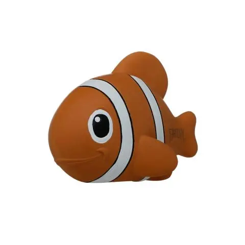 Territory Natural Rubber Clown Fish Squeaker Dog Toy 1
