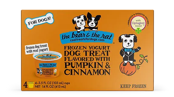 The Bear & The Rat Pumpkin & Cinnamon Frozen Yogurt Dog Treats 1