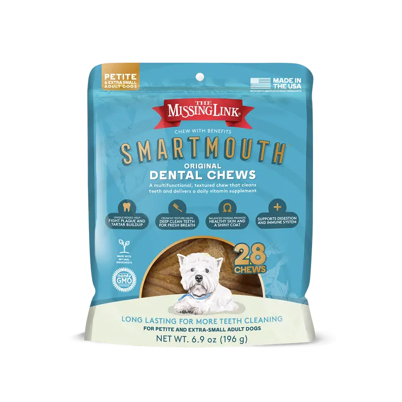 The Missing Link® Smartmouth™ Dental Chews For Petite/Extra Small Dogs, 28 Count 1