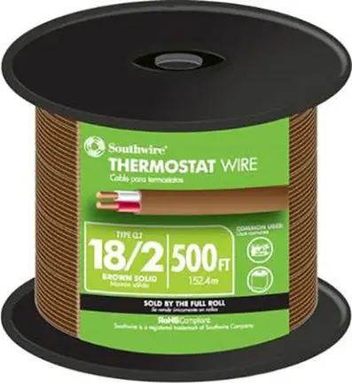 Thermostat Wire Bell 500 Brown 18/2 Roll 1