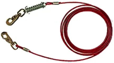 Tie Out Cable W/Spring 20Ft 1