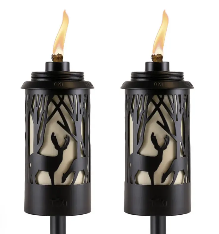 Tiki Brand 2 Pack - Easy Install Hunter Metal Torches 1