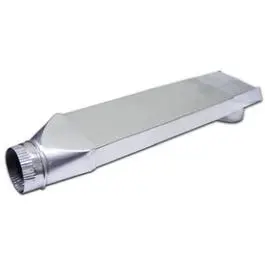 Tite Fit Dryer Venting Duct With Transition Fitting, Straight, Aluminum, 2 X 6-In. 1